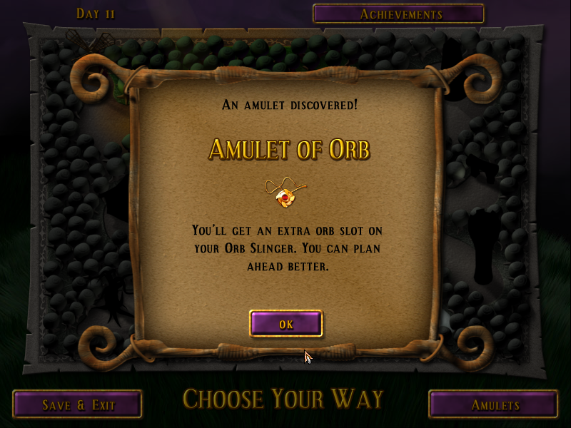 Sparkle (Windows) screenshot: The second amulet to discover.