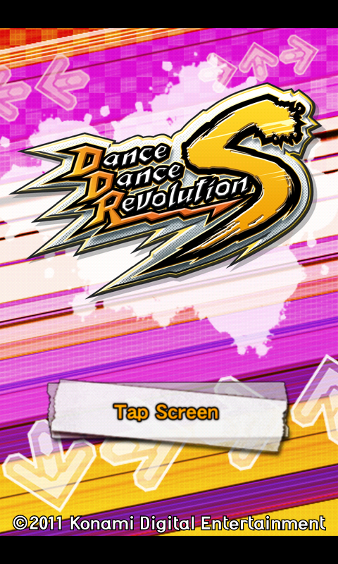 Dance Dance Revolution S (Android) screenshot: Title screen