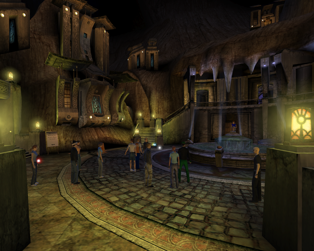 Myst Online: Uru Live (Windows) screenshot: Partying in the neighborhood