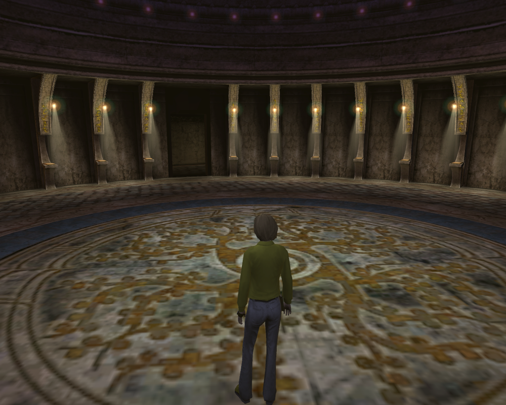 Myst Online: Uru Live (Windows) screenshot: Books in the Hall of Kings provide a history of D'ni