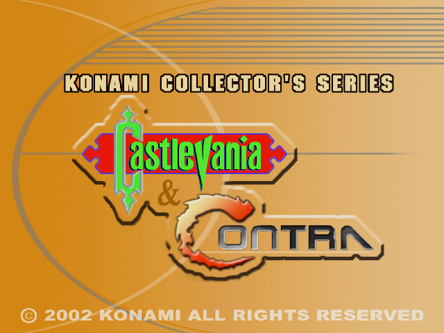 Konami Collector's Series: Castlevania & Contra (Windows) screenshot: Title Screen.