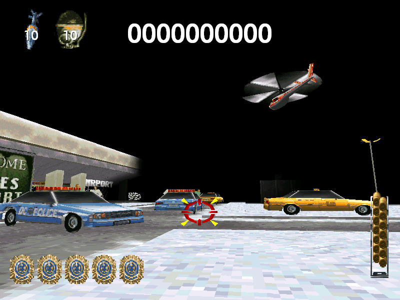 Die Hard Trilogy (Windows) screenshot: Die Harder: outside of Dulles airport.