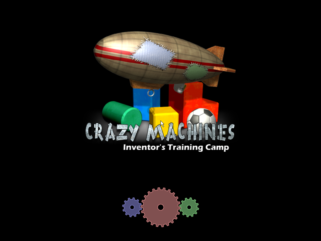Crazy Machines 1.5: More Gizmos, Gadgets, & Whatchamacallits (Windows) screenshot: Inventor's Training Camp - Title screen