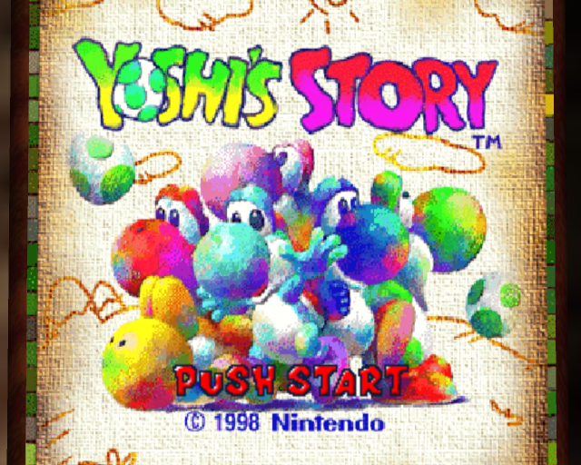 Yoshi's Story (Nintendo 64) screenshot: Ahh, 1998, a good year...