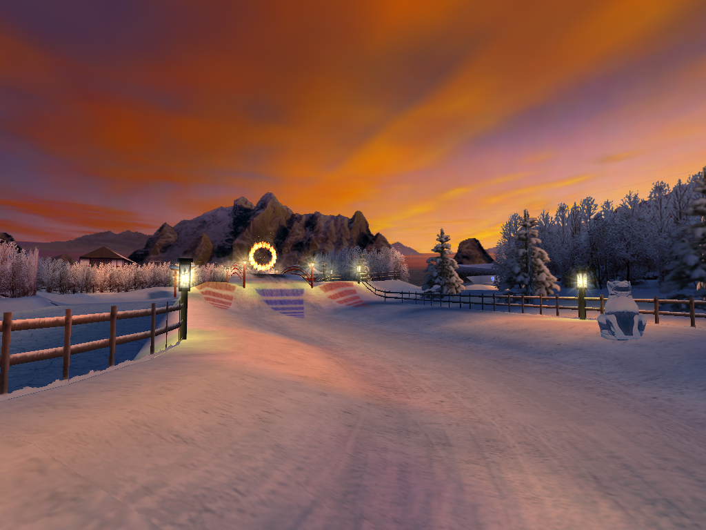 Whiteout (Windows) screenshot: Bokujo Valley in Hokkaido offers a mix of open countryside,