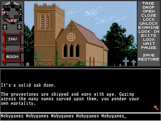 ...A Personal Nightmare (Amiga) screenshot: Church exterior