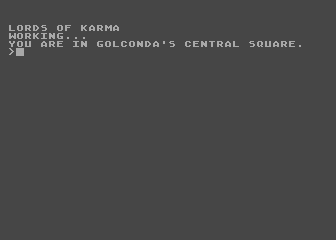 Lords of Karma (Atari 8-bit) screenshot: Game start