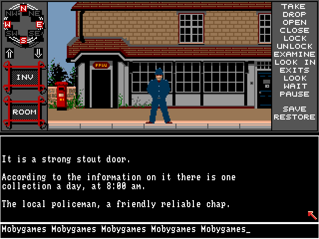 ...A Personal Nightmare (Amiga) screenshot: Post office exterior