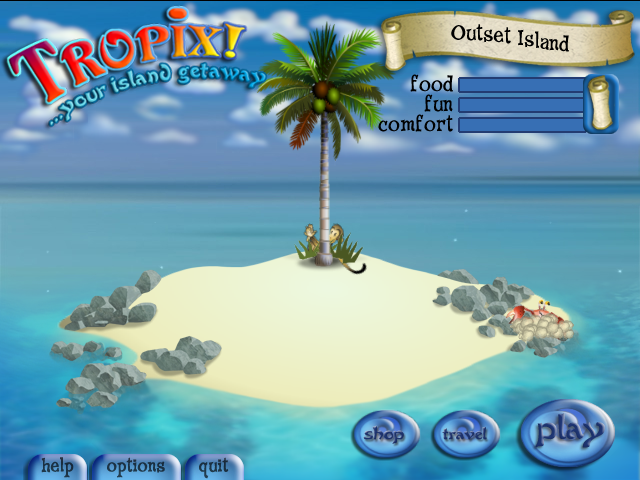 Tropix! (Windows) screenshot: Title screen