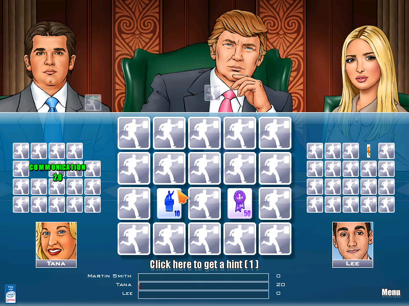 The Apprentice: Los Angeles (Windows) screenshot: The boardroom match-up
