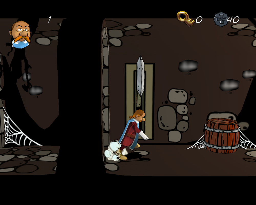 Legendo's The Three Musketeers (Windows) screenshot: Be quick, or have your head chopped off.