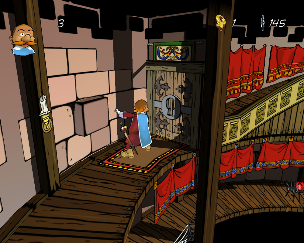 Legendo's The Three Musketeers (Windows) screenshot: High up in the clock tower