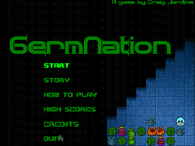 GermNation (Windows) screenshot: Title screen