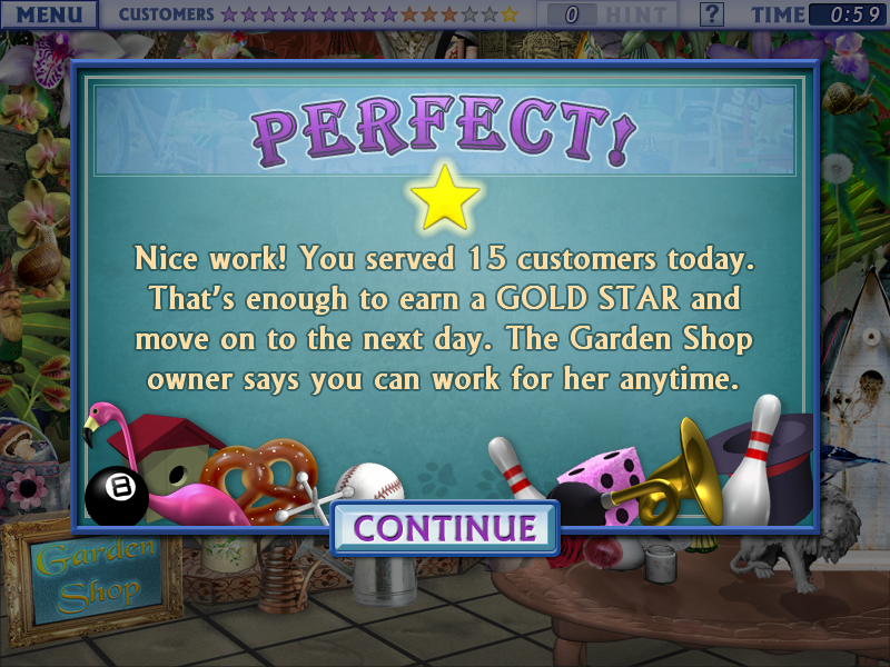 Little Shop of Treasures (Windows) screenshot: Perfection