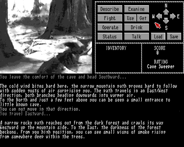 The Talisman (Amiga) screenshot: Narrow rocky path