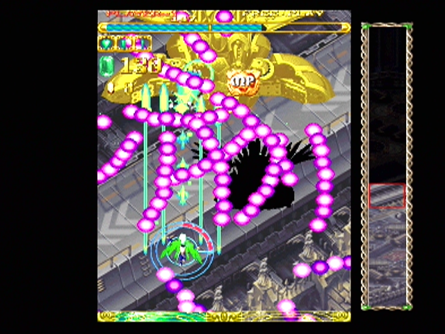 Espgaluda (PlayStation 2) screenshot: Bullets often appear in different patterns