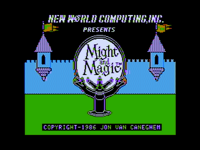 Might and Magic: Book One - Secret of the Inner Sanctum (Apple II) screenshot: Series title