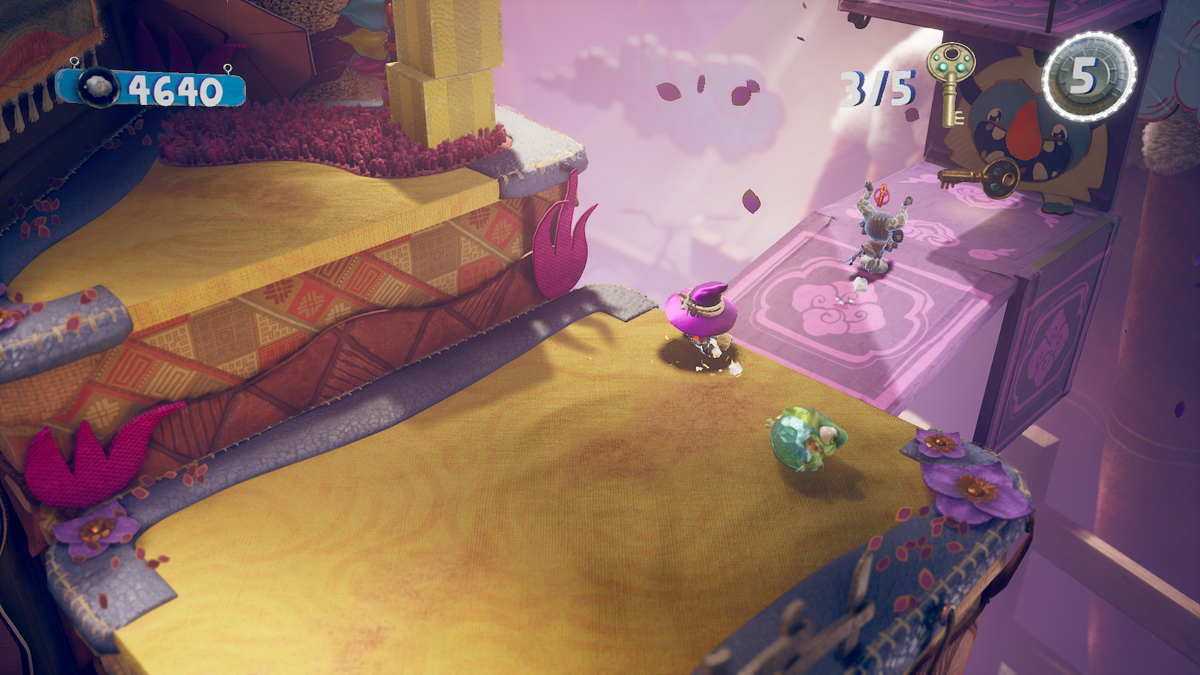 Sackboy: A Big Adventure (Windows) screenshot: In some levels you'll need to run around collecting keys or other things