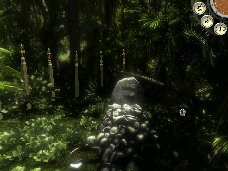AGON: Episode 3 - Pirates of Madagascar (Windows) screenshot: A grave in the middle of the jungle