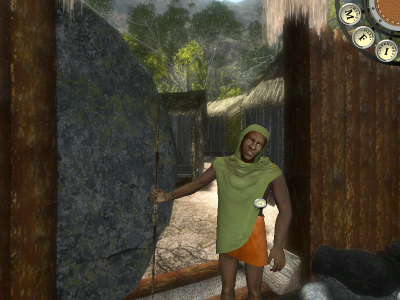 AGON: Episode 3 - Pirates of Madagascar (Windows) screenshot: Getting in through the main gate is not possible.
