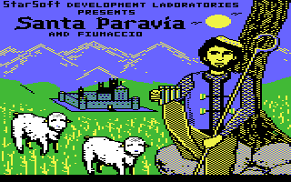 Santa Paravia and Fiumaccio (Commodore 64) screenshot: Loading screen