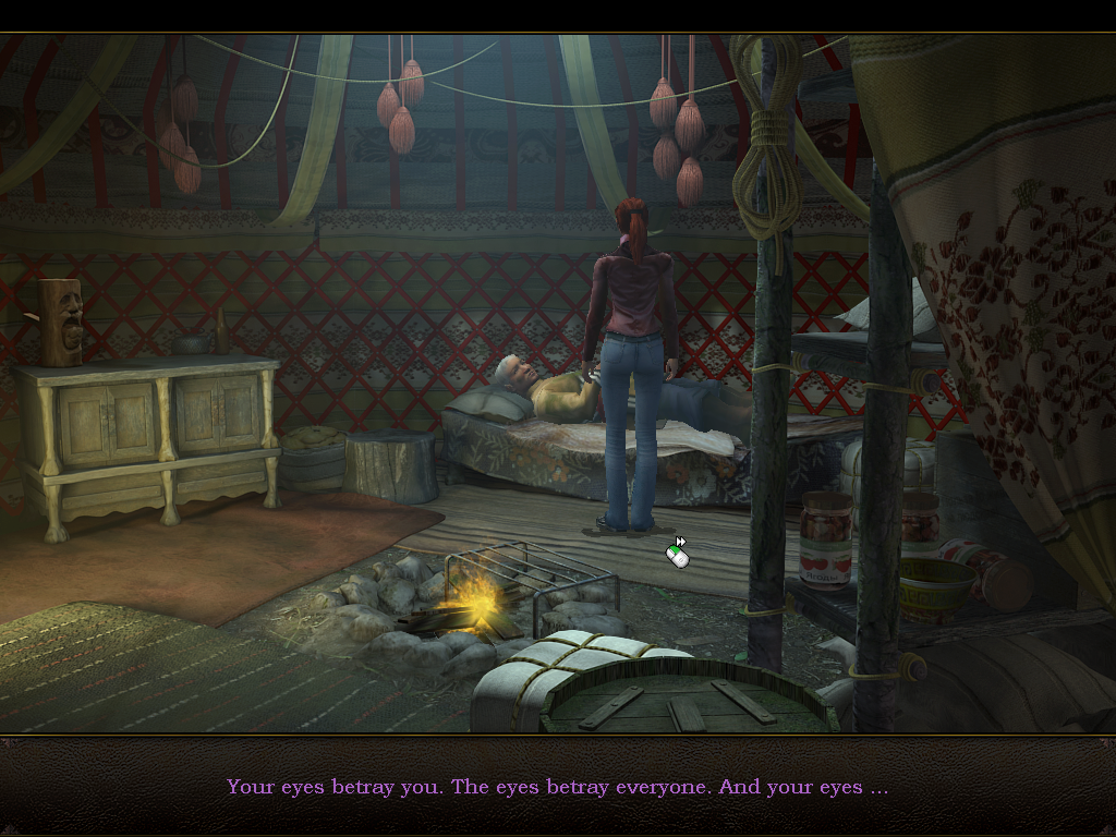 Secret Files: Tunguska (Windows) screenshot: This old man might know more about her father's past.