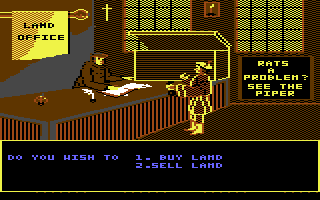 Santa Paravia and Fiumaccio (Commodore 64) screenshot: Land office