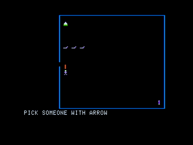 Space Station Zulu (Apple II) screenshot: Zoom in on a room