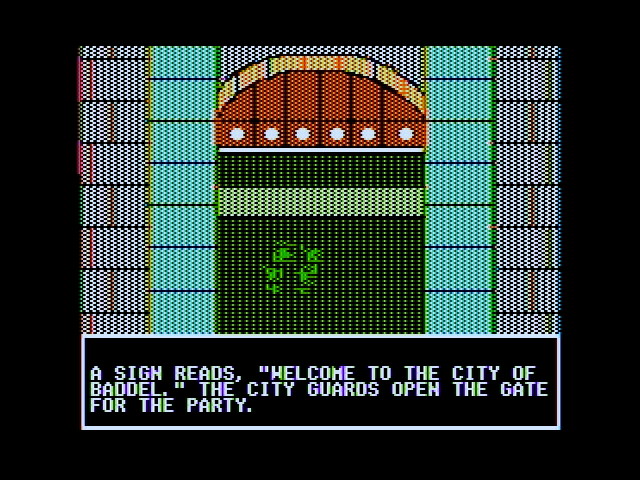 Realms of Darkness (Apple II) screenshot: City entrance