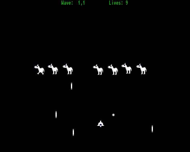 Keith's Quest (Amiga) screenshot: Llama invaders
