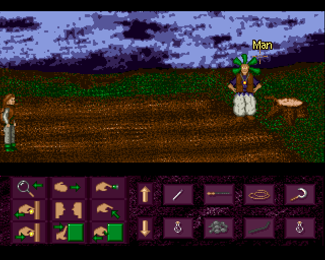 Keith's Quest (Amiga) screenshot: Weird man