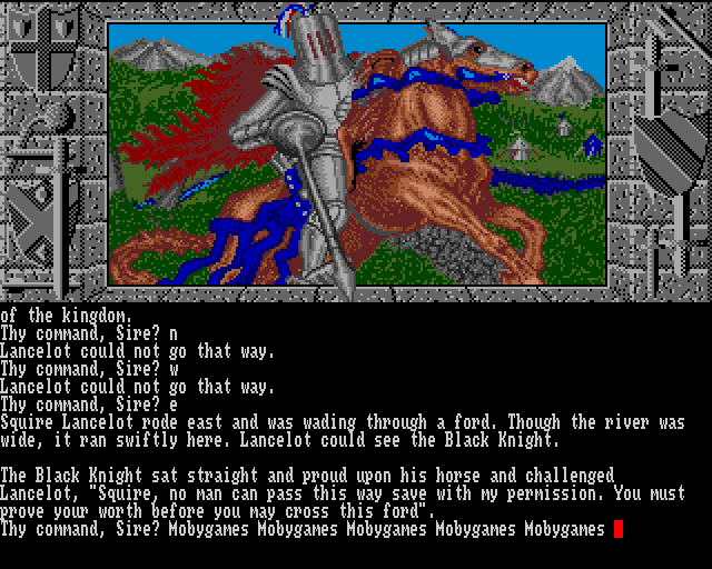 Lancelot (Amiga) screenshot: Black knight