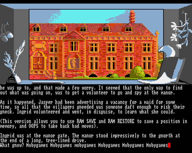 Ingrid's Back! (Amiga) screenshot: Manor