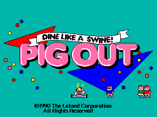 Pig Out (Arcade) screenshot: Title screen