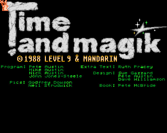 Time and Magik: The Trilogy (Amiga) screenshot: Title screen