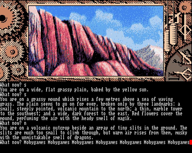 Time and Magik: The Trilogy (Amiga) screenshot: Red Moon - Volcanic outcrop