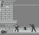 Judge Dredd (Game Boy) screenshot: This perps armed and dangerous