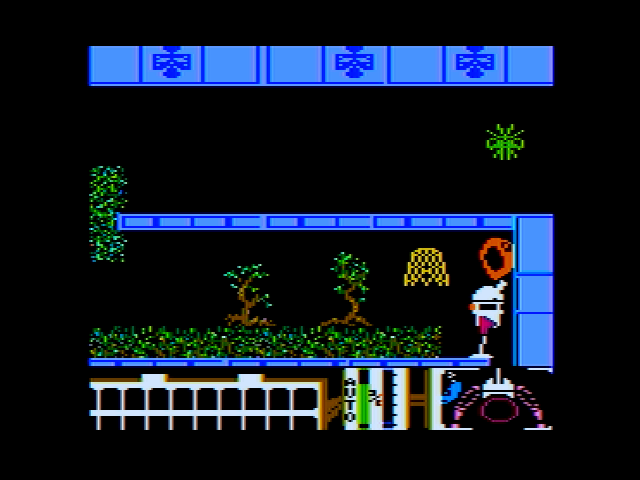 Spiderbot (Apple II) screenshot: Beginning a game