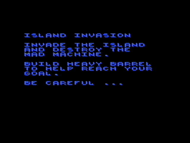 Heavy Barrel (Apple II) screenshot: Introduction