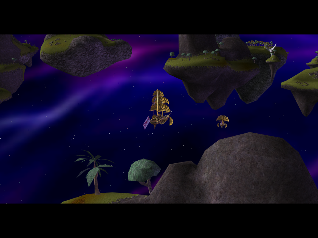 Disney's Treasure Planet: Battle at Procyon (Windows) screenshot: Cruising through the cosmos.