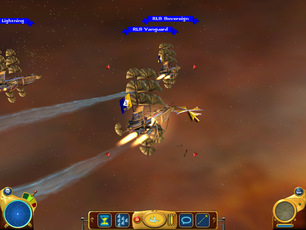 Disney's Treasure Planet: Battle at Procyon (Windows) screenshot: The chase is on!