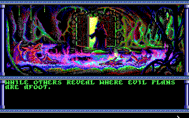 Secret of the Silver Blades (DOS) screenshot: Guess, what you have to do with those foul creatures...