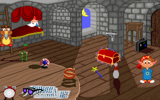 Scooter's Magic Castle (DOS) screenshot: The wizard's chamber