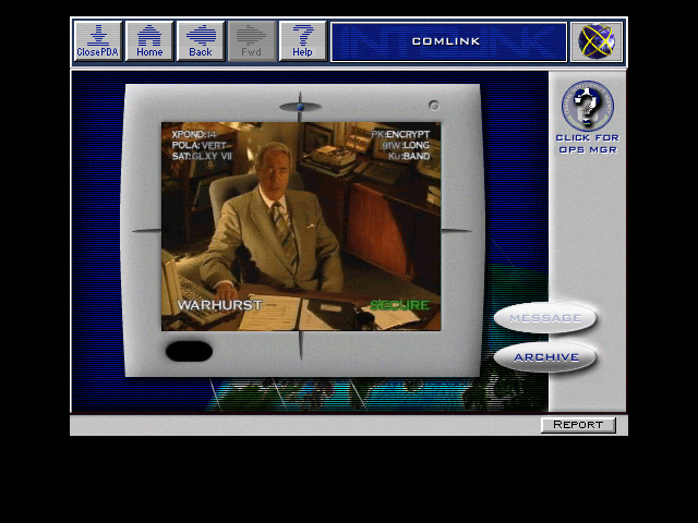 Spycraft: The Great Game (DOS) screenshot: Warhurst, your supervisor