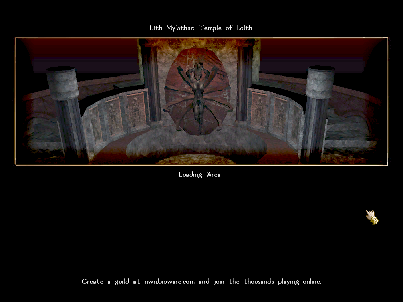 Neverwinter Nights: Hordes of the Underdark (Windows) screenshot: Chapter 2 Loading Screen (as usual, tips appear at the bottom of the screen)