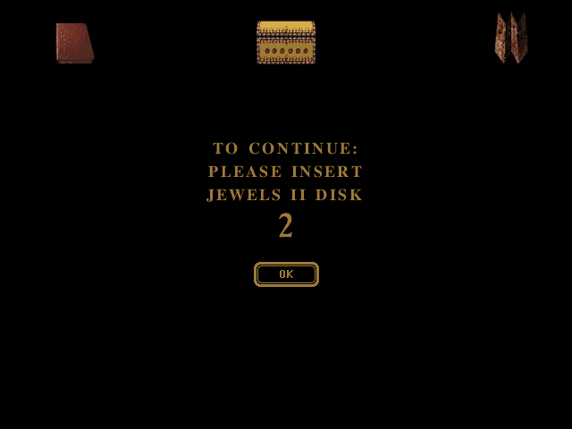 Jewels II: The Ultimate Challenge (Windows 3.x) screenshot: CD-swap screen