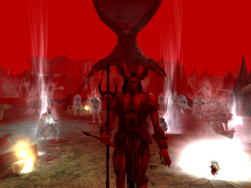 Neverwinter Nights: Hordes of the Underdark (Windows) screenshot: Risen out of the halls of hell, the demon army ravages Waterdeep