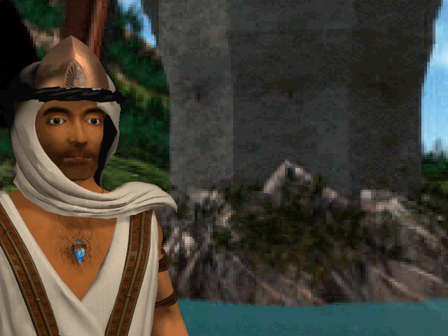 Atlantis: The Lost Tales (DOS) screenshot: Ship's pilot