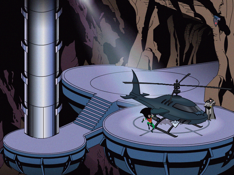 Batman: Justice Unbalanced (Windows) screenshot: Batcopter!
