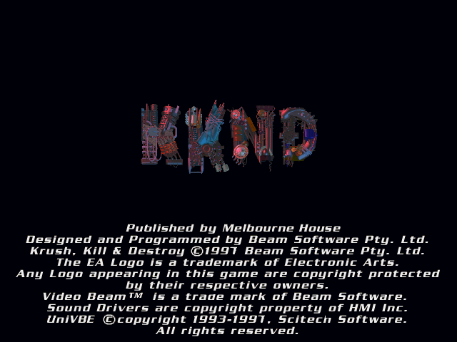 KKND: Krush Kill 'N Destroy (DOS) screenshot: Title screen